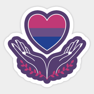 Bisexual Pride Flag Heart Sticker